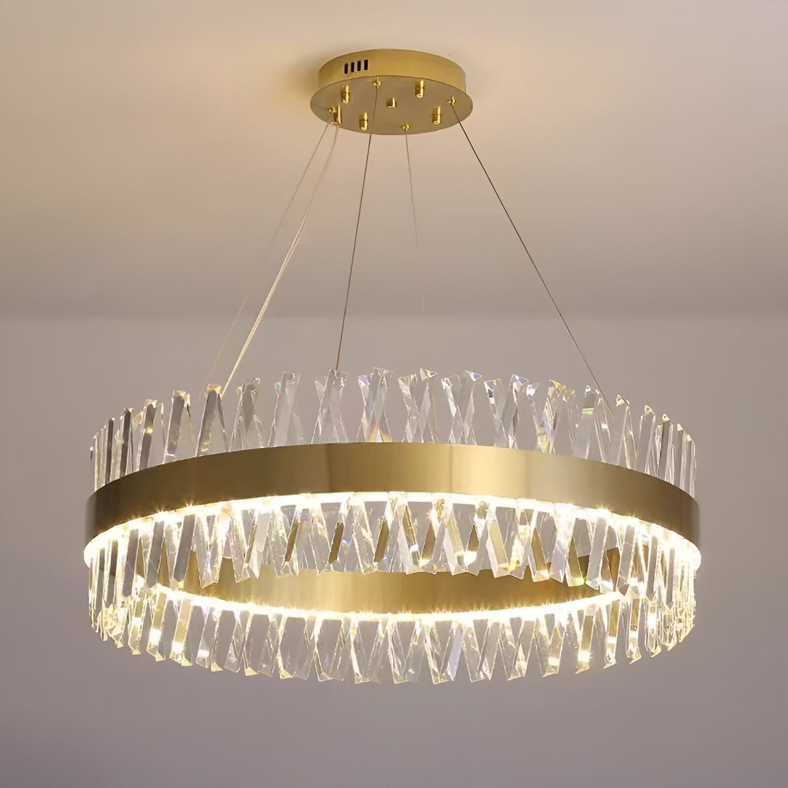 Candelabru LED Flippy CASERTA Nobile cu Telecomanda, 41W, Dimabil, Diametru 40cm, Auriu — imagine 5