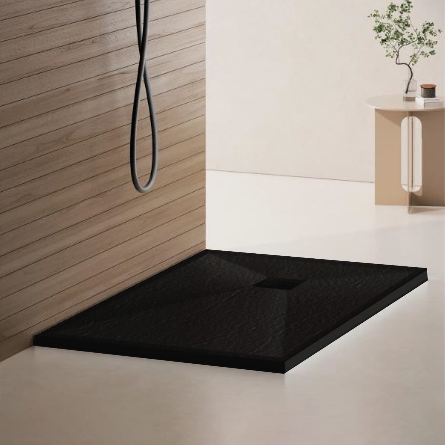 Cadita de dus Flippy dreptunghiulara 70x90 cm slim 3 cm negru — imagine 4