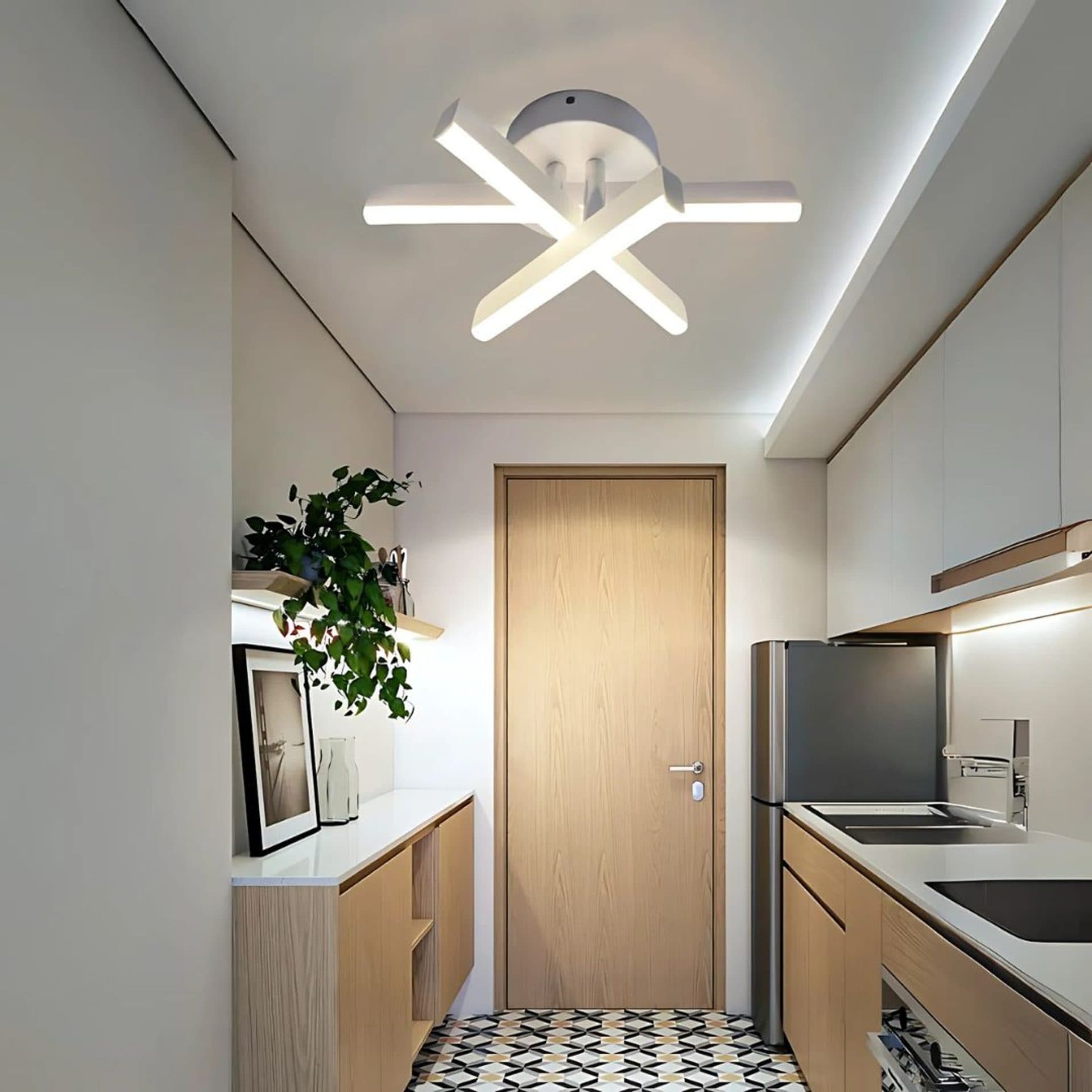 Lustra LED Flippy 26W Alb Metal Lumina Rece Calda Neutra — imagine 2