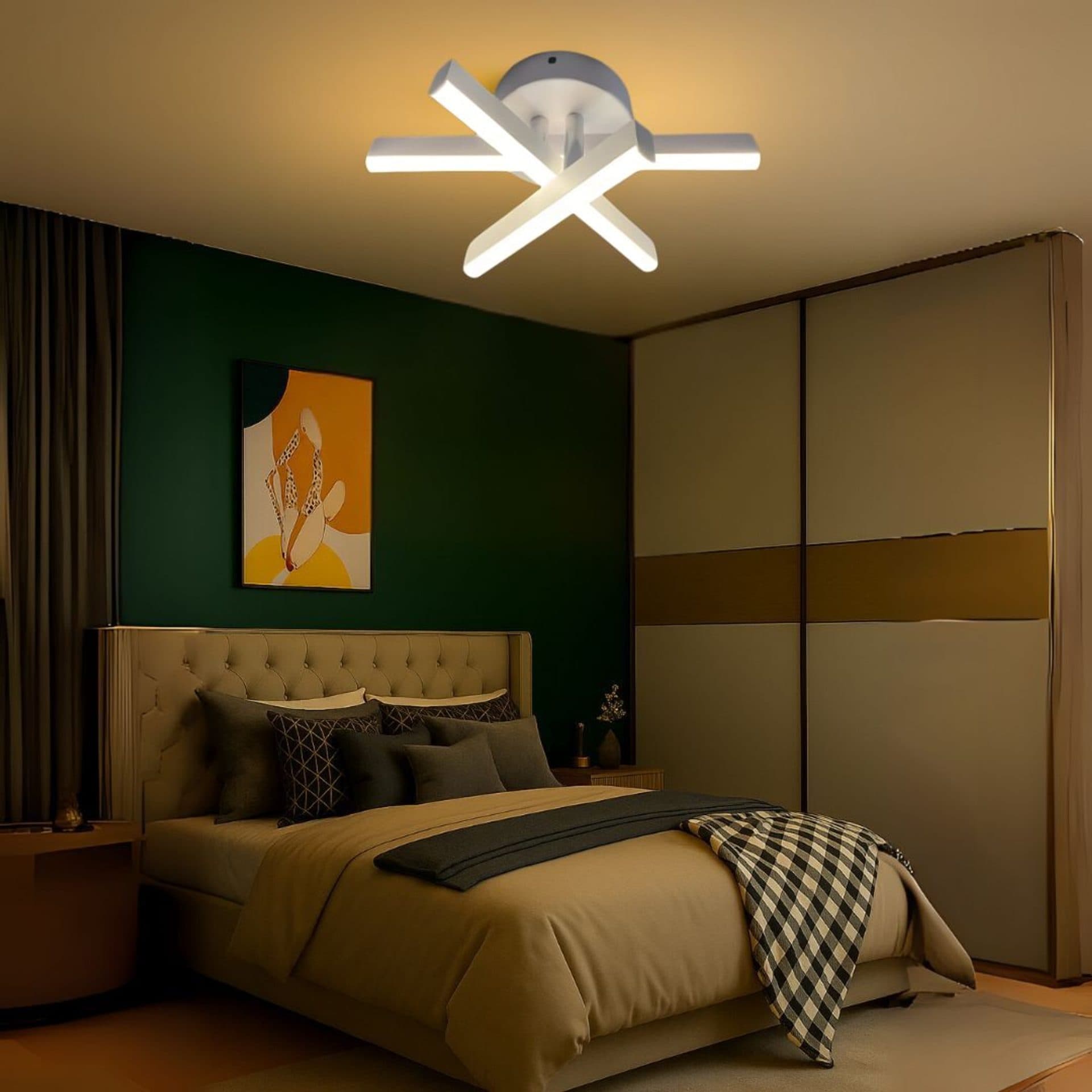 Lustra LED Flippy 26W Alb Metal Lumina Rece Calda Neutra — imagine 3