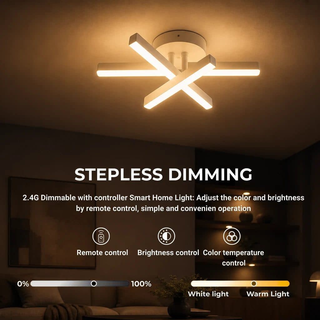 Lustra LED Flippy 26W Alb Metal Lumina Rece Calda Neutra — imagine 9
