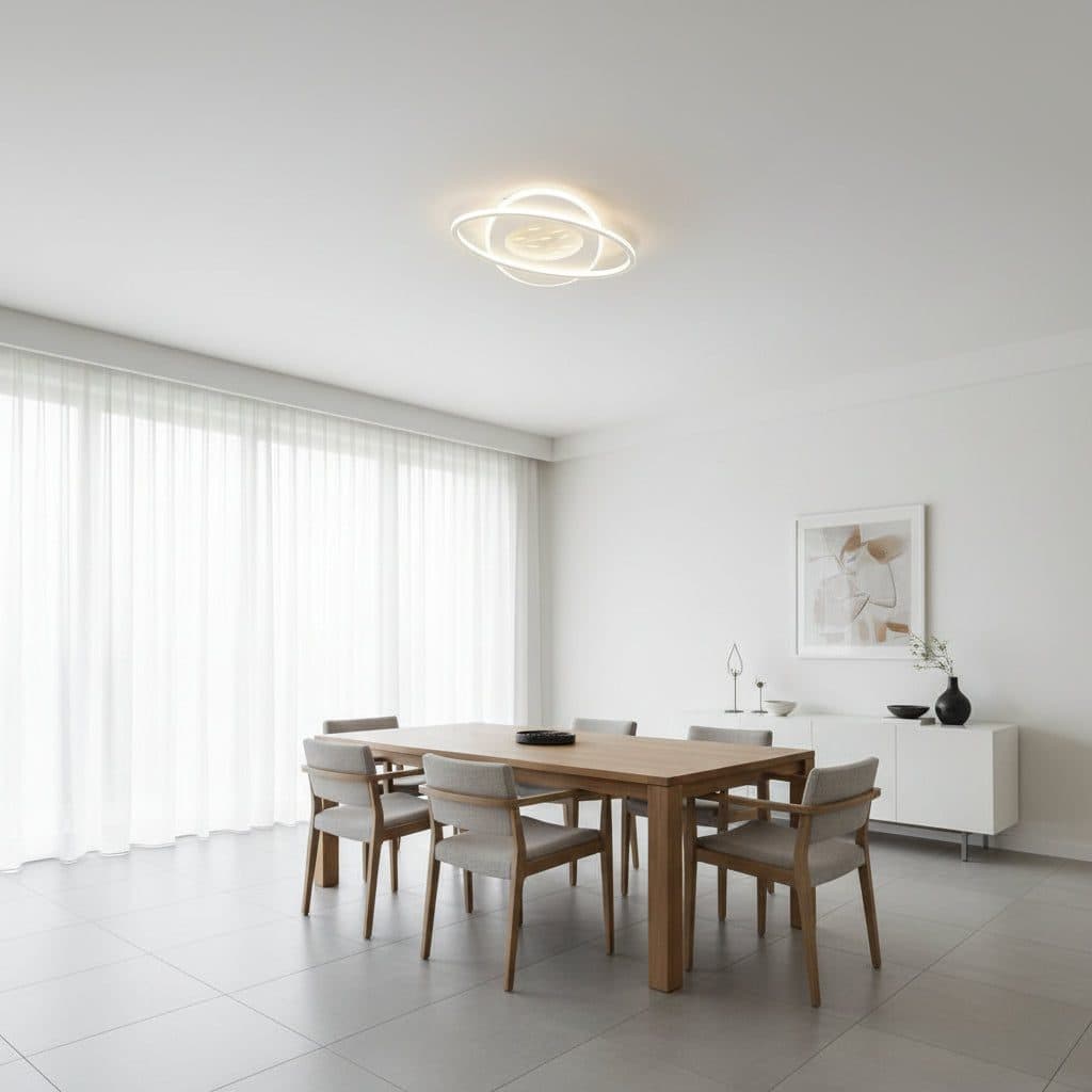 Lustra LED Flippy Oval 96W Dimabila Alb — imagine 7
