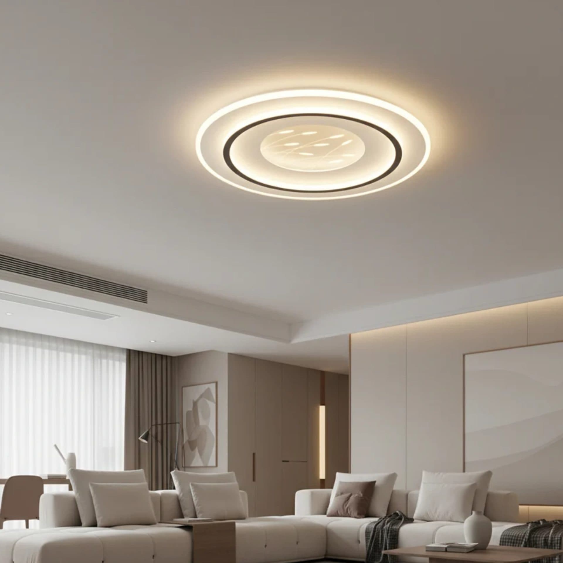 Lustra LED Flippy LINEA 125W, Ø50cm, Rotunda, Negru — imagine 1