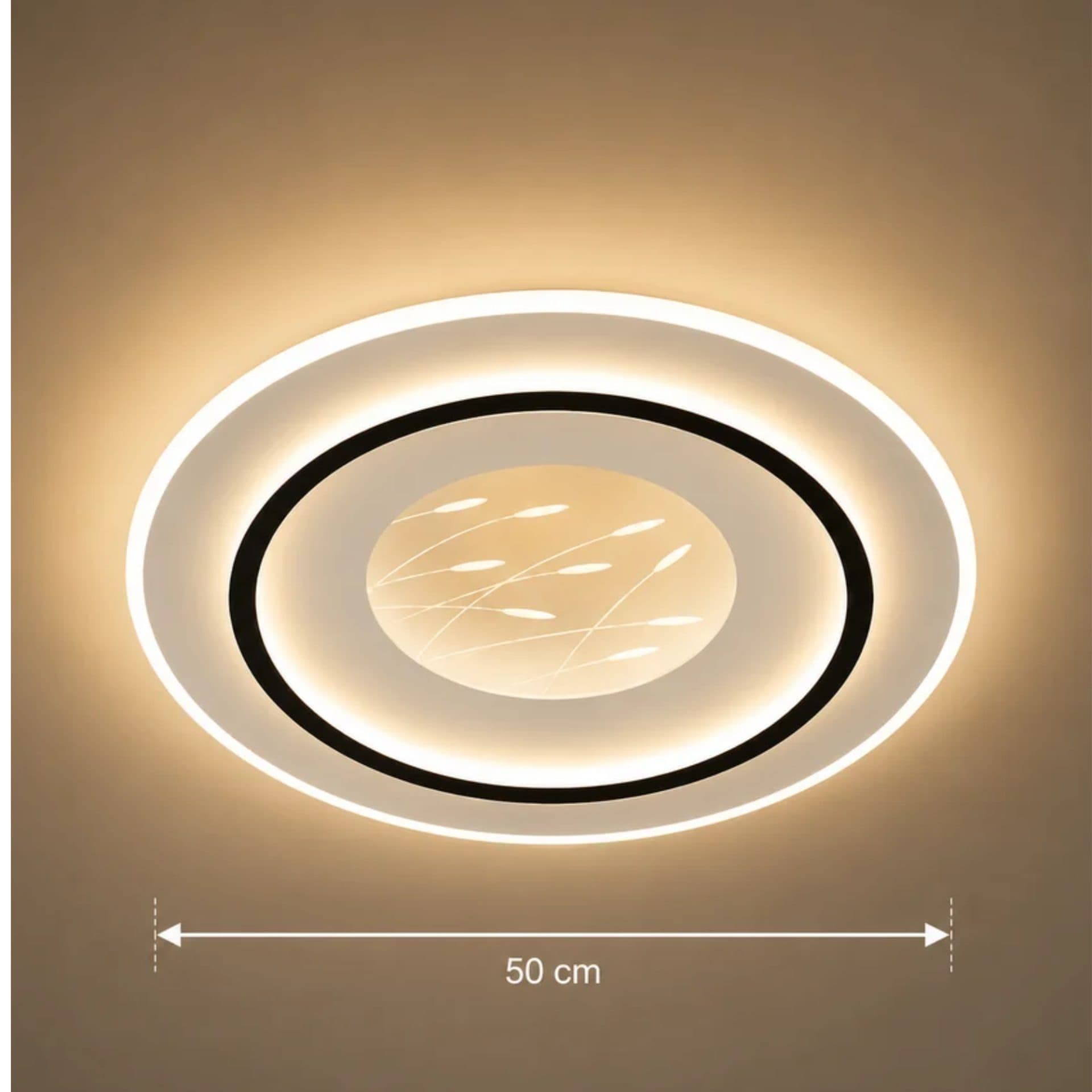 Lustra LED Flippy LINEA 125W, Ø50cm, Rotunda, Negru — imagine 2