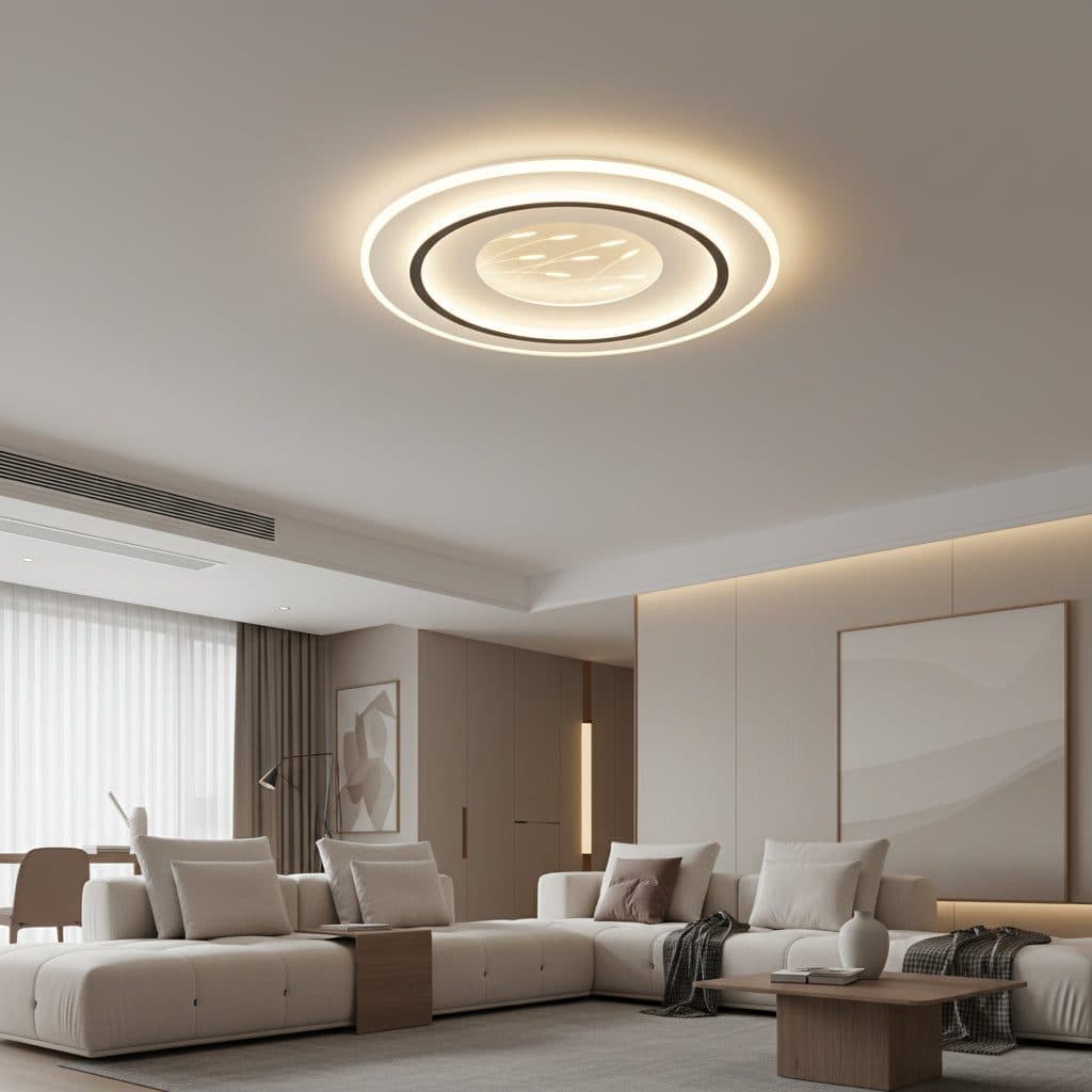 Lustra LED Flippy LINEA 125W, Ø50cm, Rotunda, Negru — imagine 4