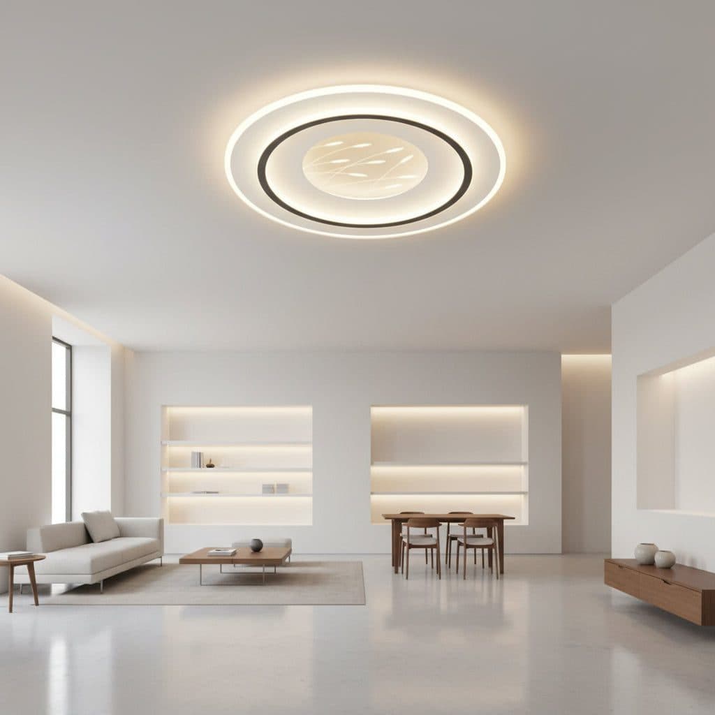 Lustra LED Flippy LINEA 125W, Ø50cm, Rotunda, Negru — imagine 5