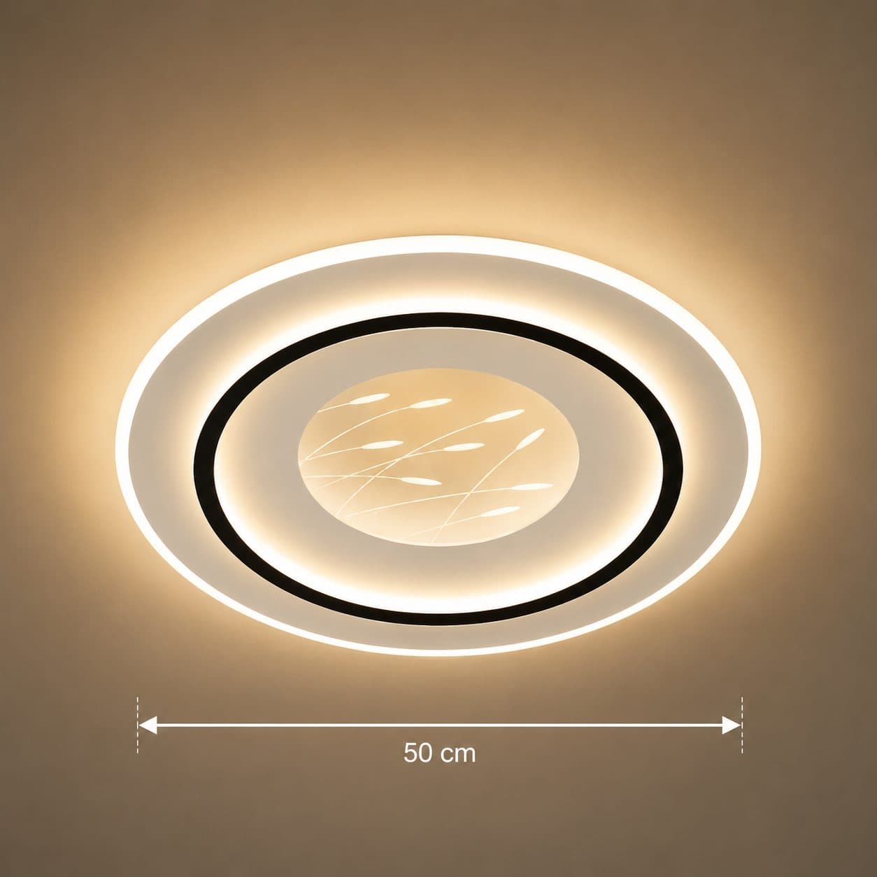 Lustra LED Flippy LINEA 125W, Ø50cm, Rotunda, Negru — imagine 6