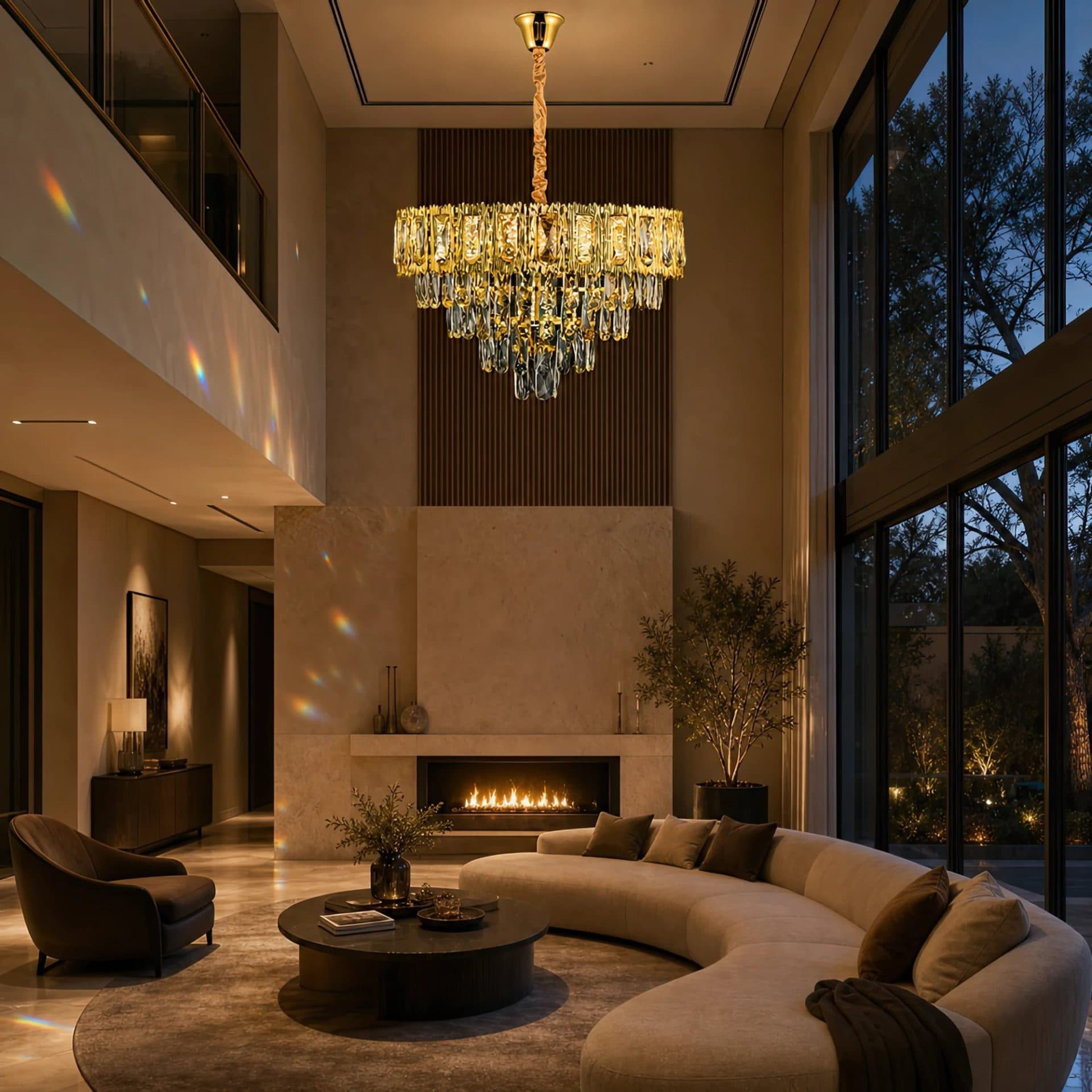 Candelabru Cristal BELVEDERE Eleganza 8x E14, Diametru 50cm, Auriu Lucios, Inaltime Reglabila — imagine 12