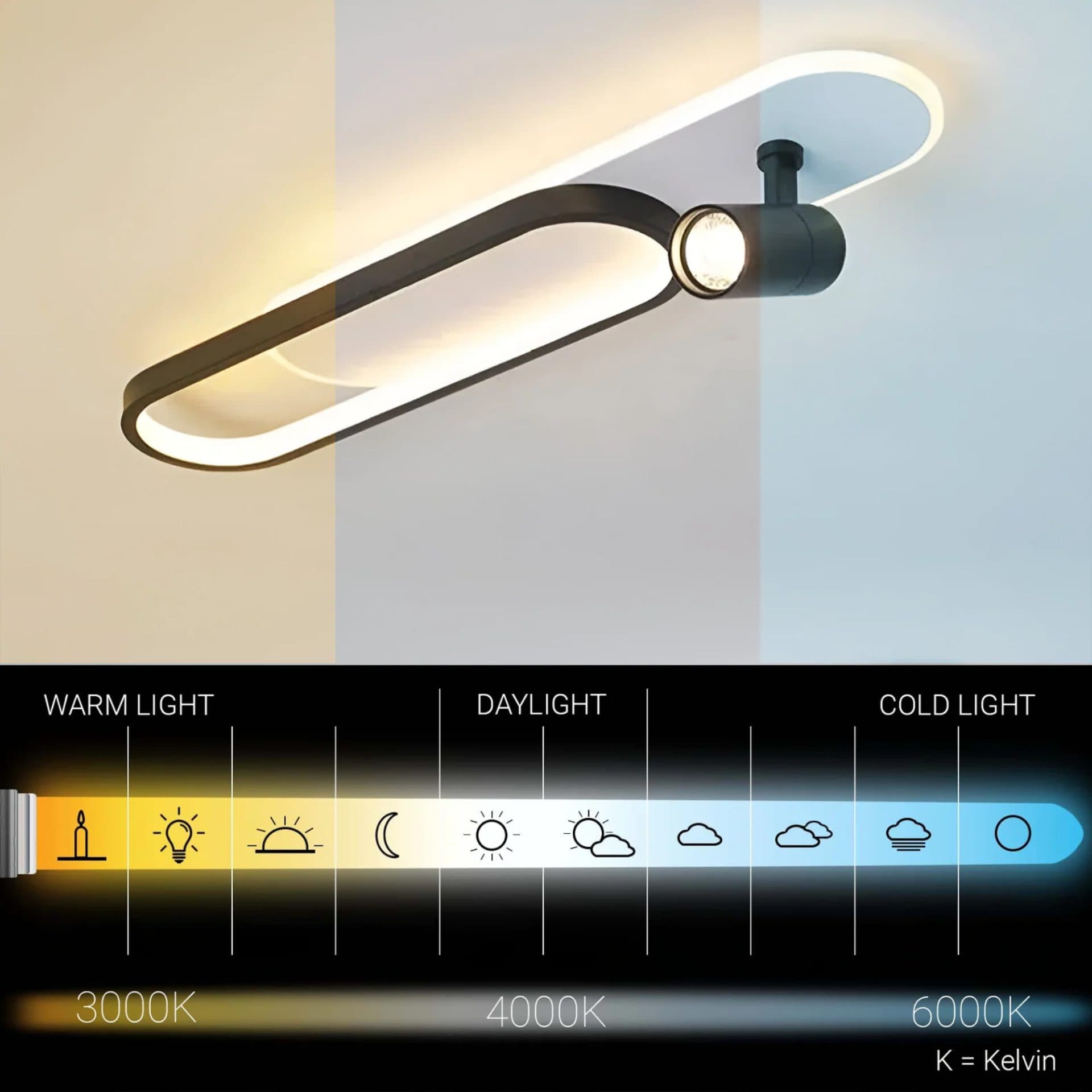 Lustra LED Flippy Proiector Reglabil Camilla 48W Auriu Lucios — imagine 3
