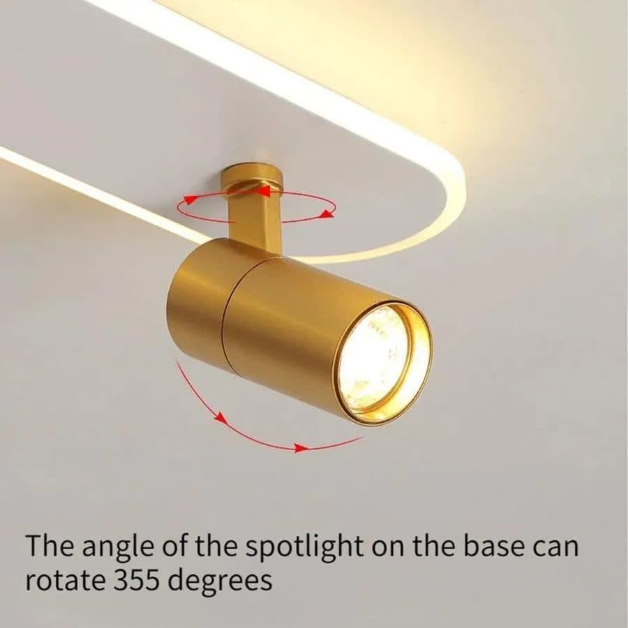 Lustra LED Flippy Proiector Reglabil Camilla 48W Auriu Lucios — imagine 8