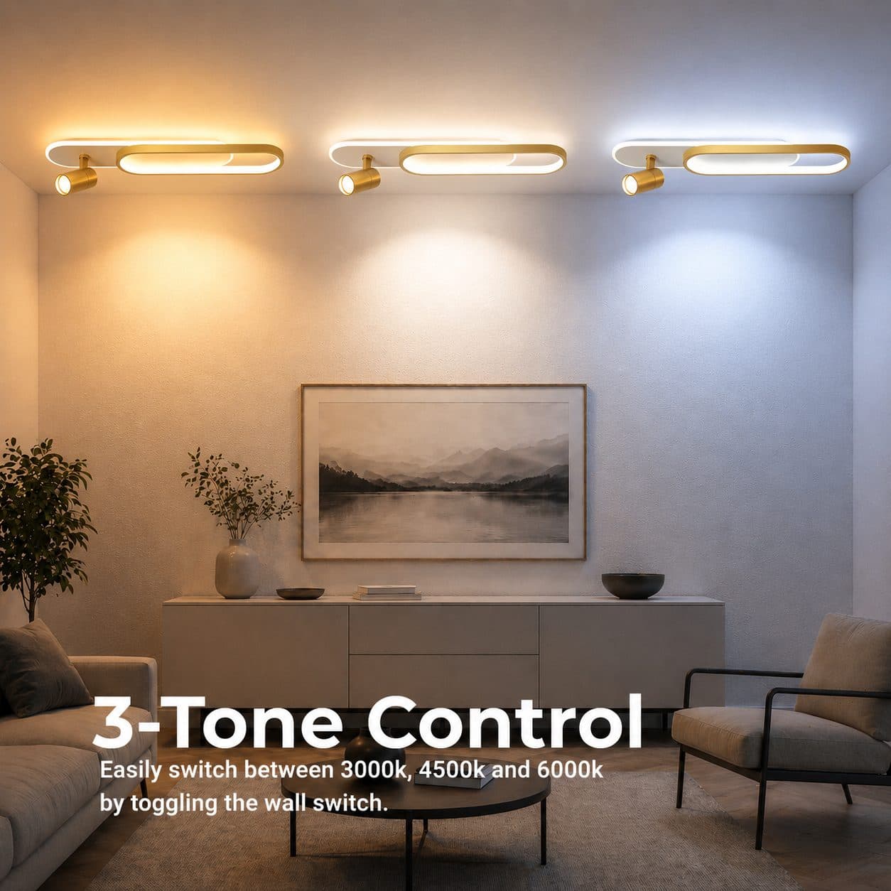Lustra LED Flippy Proiector Reglabil Camilla 48W Auriu Lucios — imagine 10