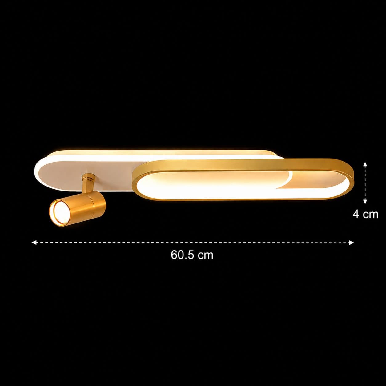 Lustra LED Flippy Proiector Reglabil Camilla 48W Auriu Lucios — imagine 11