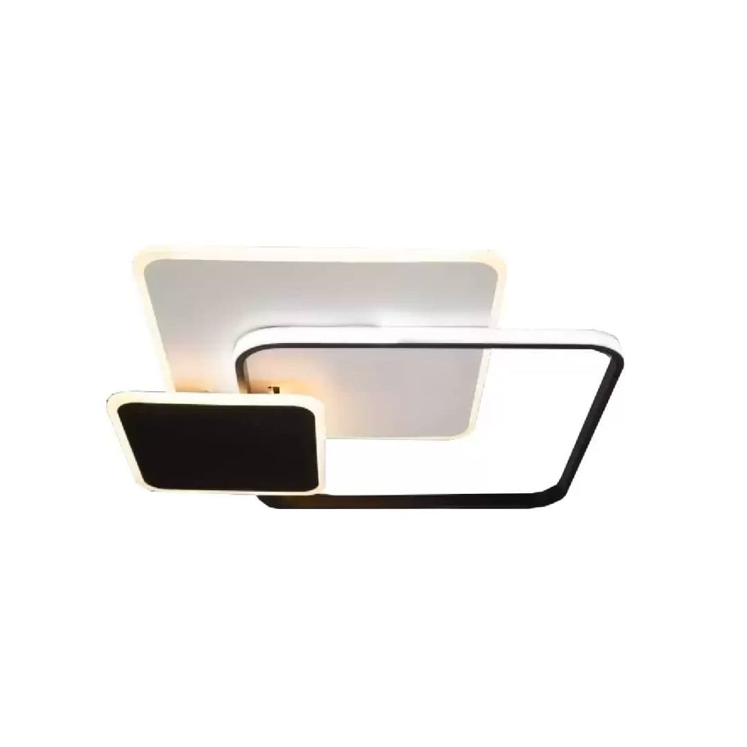 Lustra LED Flippy ANEMONA 71W, 3 Patrate, telecomanda, Negru — imagine 8