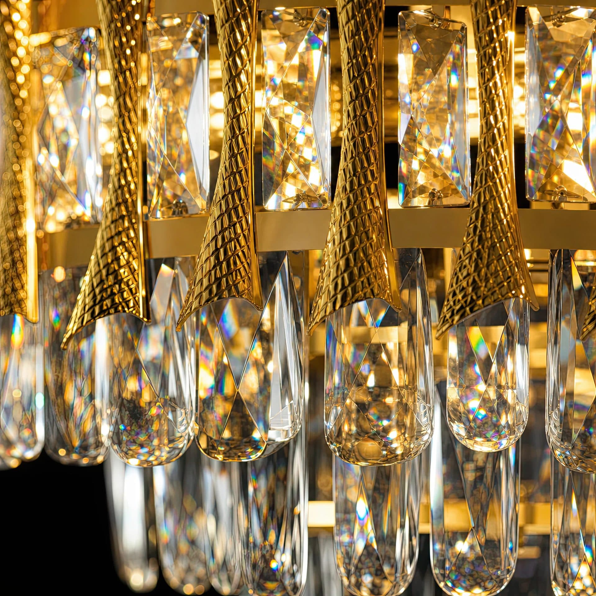 Candelabru Cristal Flippy HAMPTON Nobile 5xE14, Diametru 40cm, Auriu Lucios — imagine 7