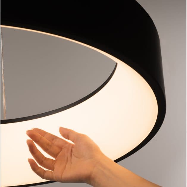 Lustra LED suspendata Flippy cu Telecomanda 73W Lumina Rece/Calda/Neutra Dimabila Negru — imagine 5