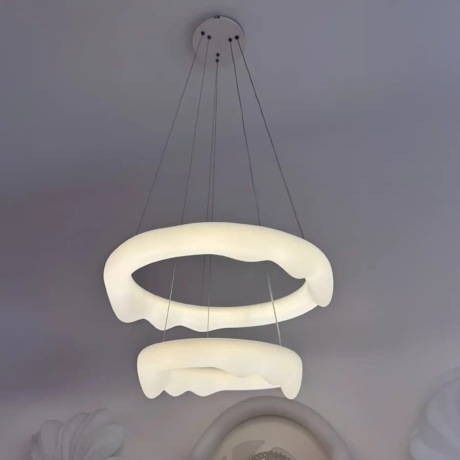 Lustra LED suspendata Flippy AMADEO 89W Inaltime Reglabila Telecomanda Alb — imagine 1