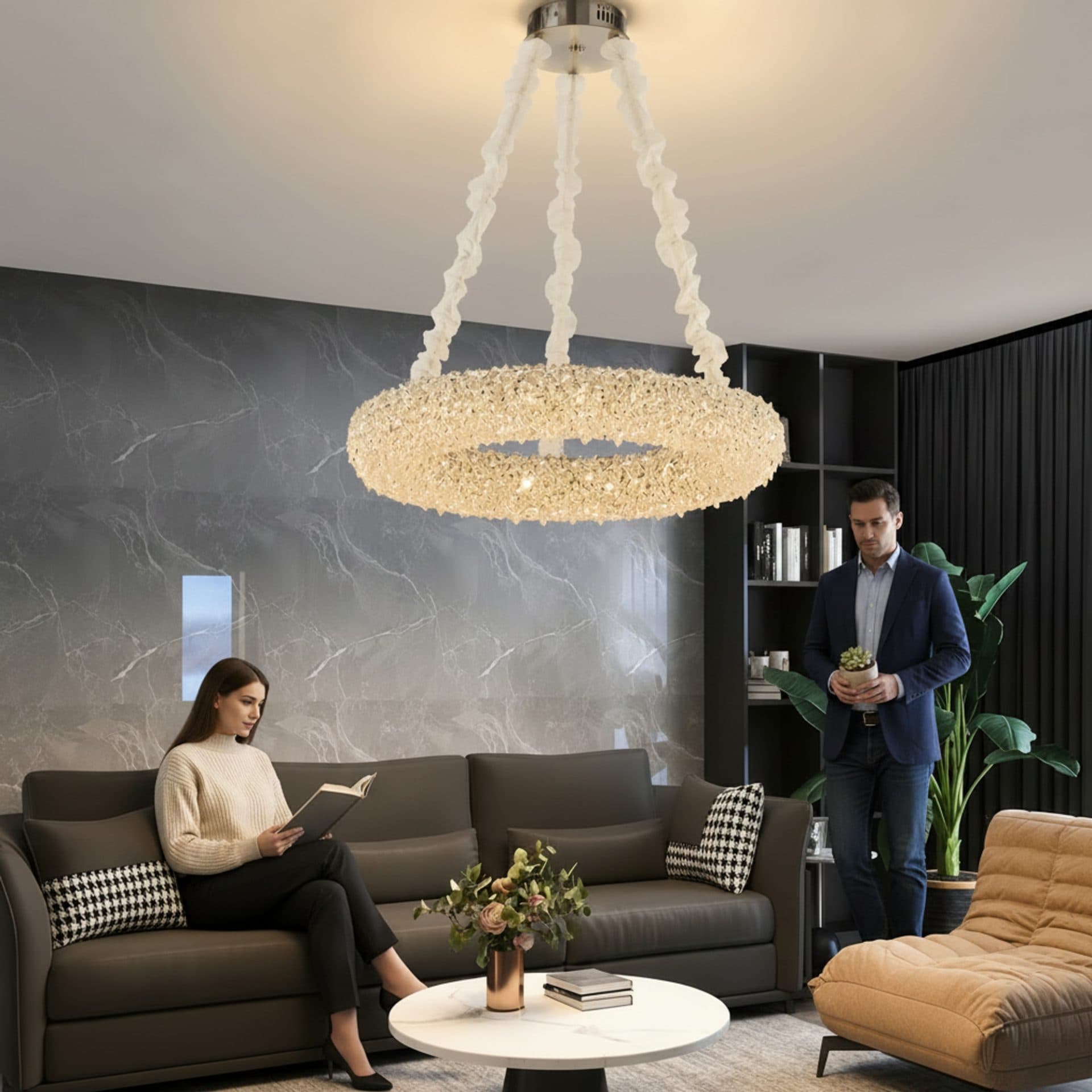 Candelabru Flippy PRAGA Magno Cristal 33W Auriu — imagine 3