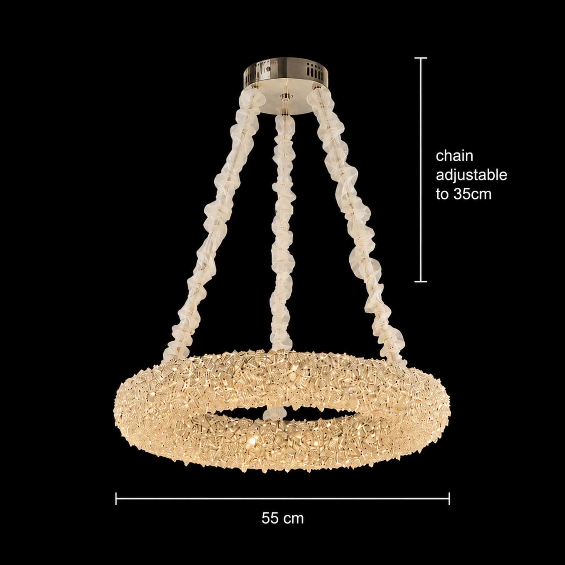 Candelabru Flippy PRAGA Magno Cristal 33W Auriu — imagine 8