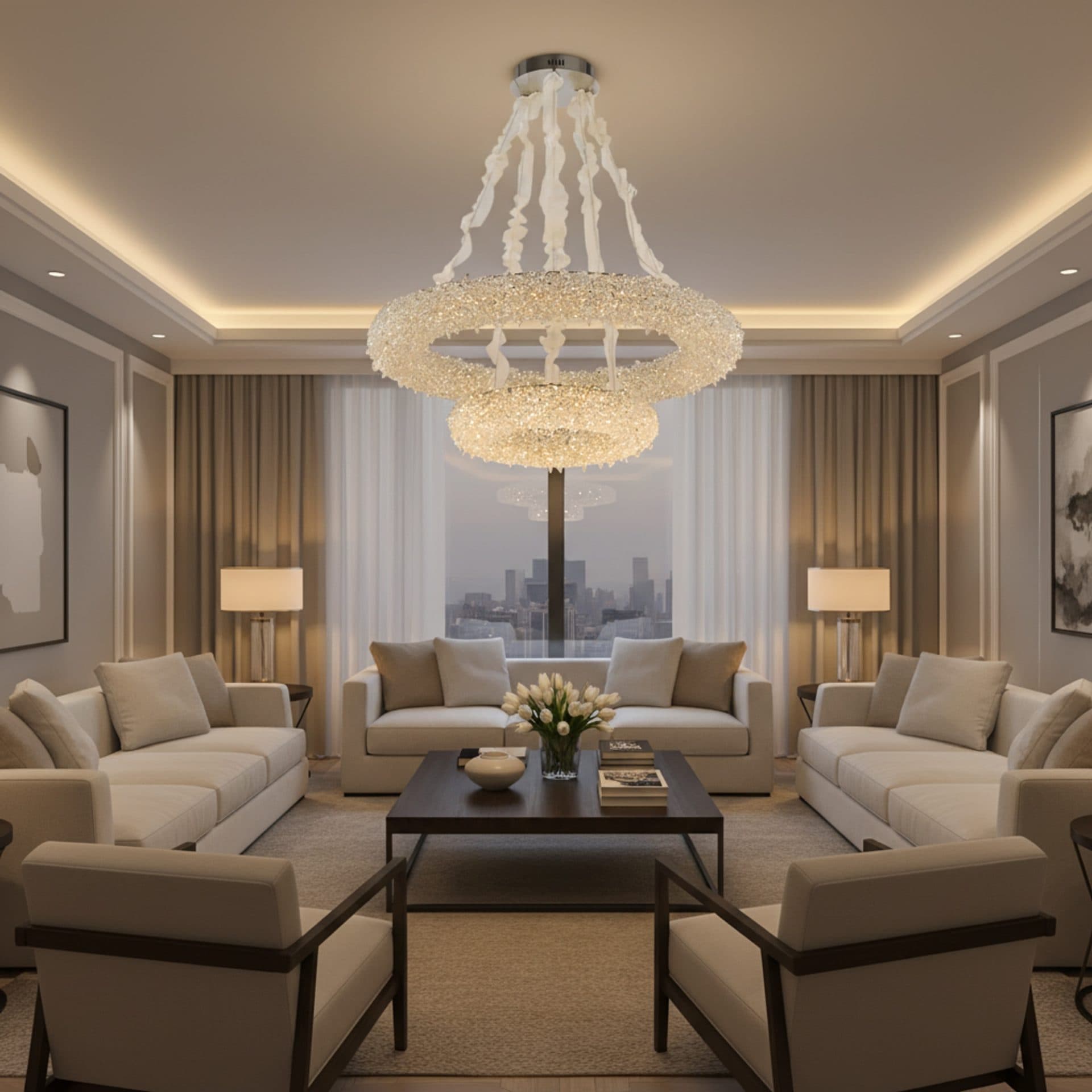 Candelabru Cristal Flippy PRAGA Imperio 78W Auriu Inaltime Reglabila — imagine 2