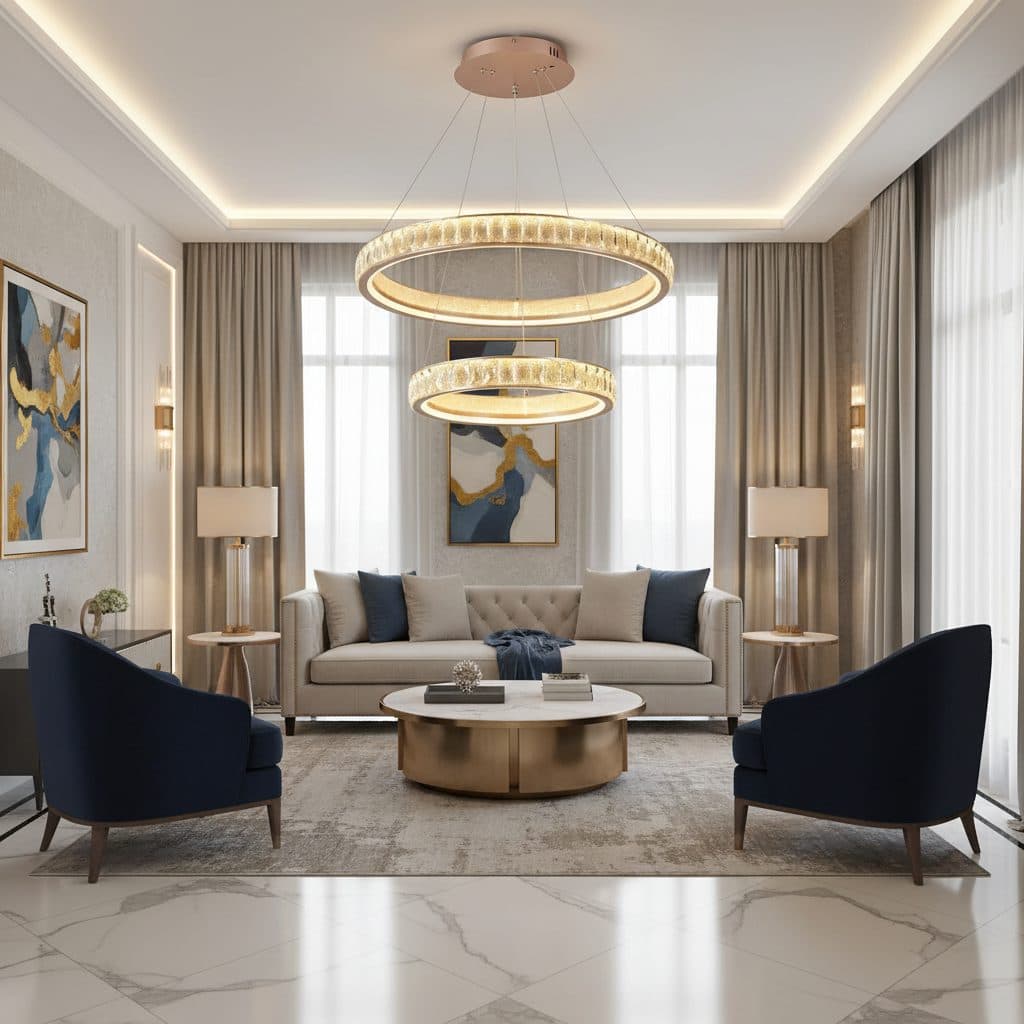 Candelabru Flippy Kensington Magno Cristal Auriu 2 elemente Inaltime reglabila — imagine 5
