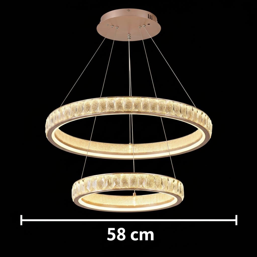 Candelabru Flippy Kensington Magno Cristal Auriu 2 elemente Inaltime reglabila — imagine 8