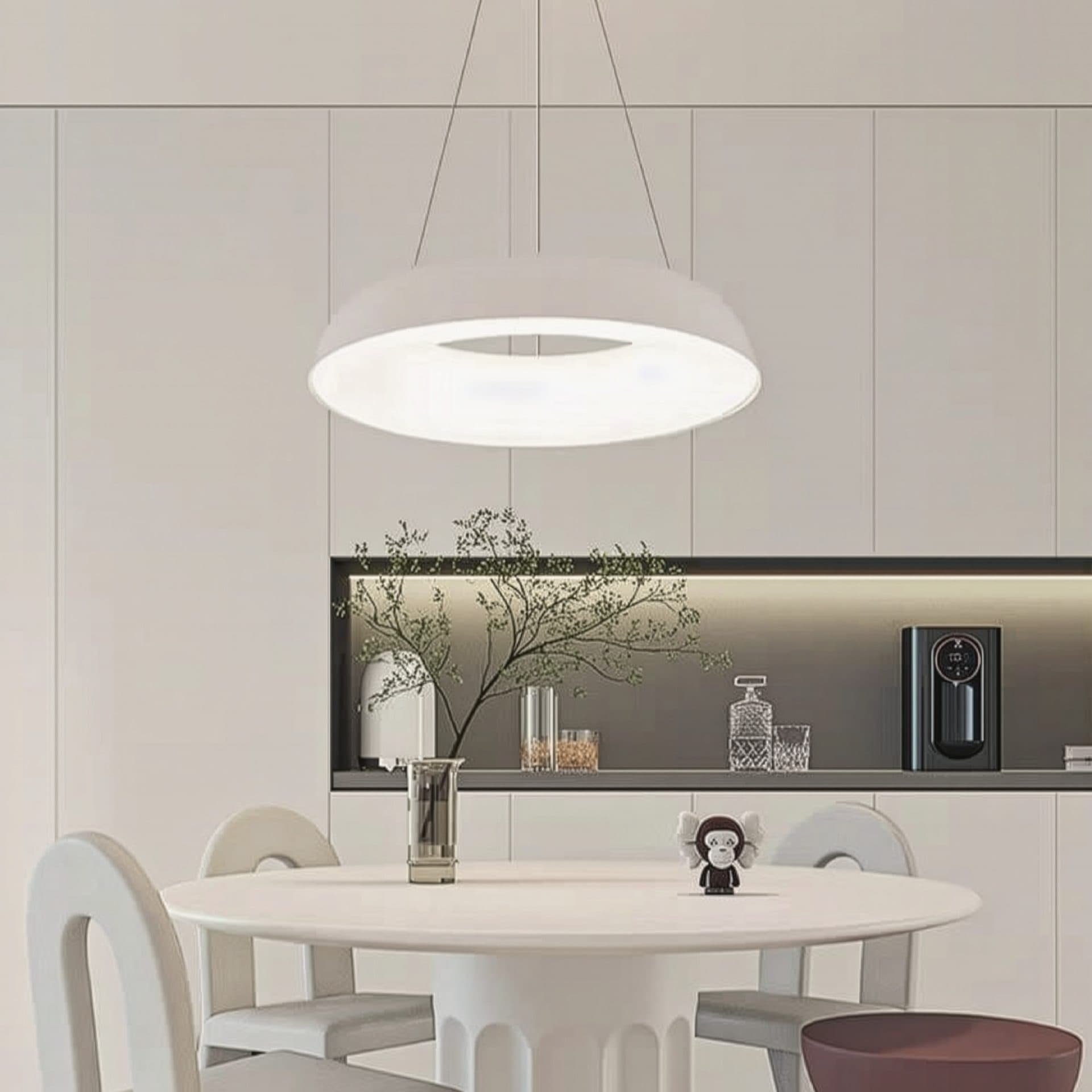 Lustra LED suspendata Flippy 73W Telecomanda Alb — imagine 1