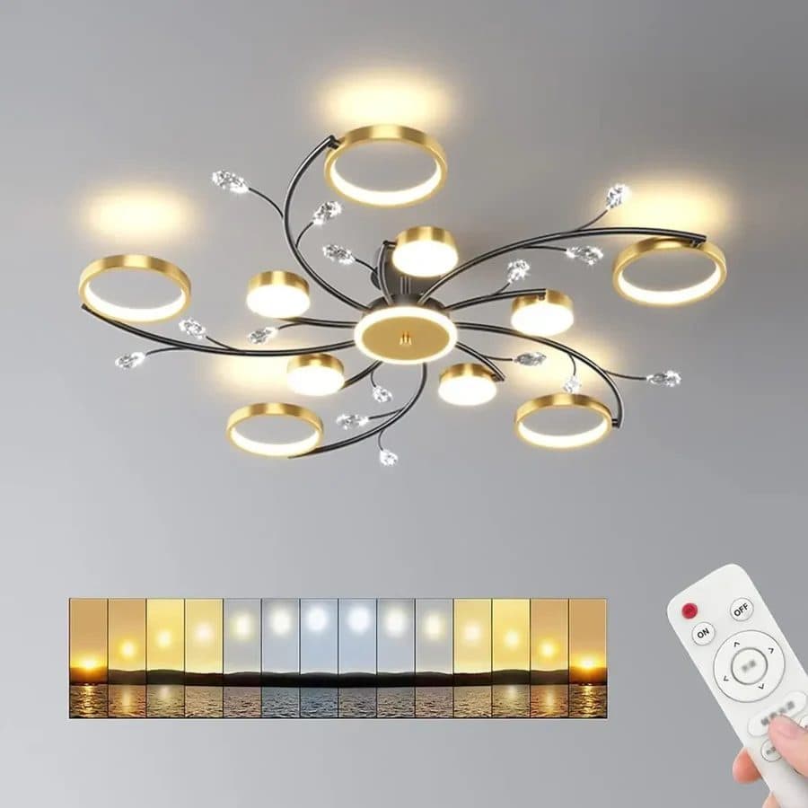 Lustra LED Flippy KARINA 68W 10 Elementele Auriu — imagine 3