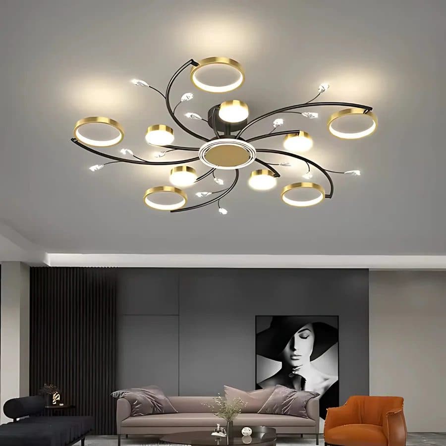 Lustra LED Flippy KARINA 68W 10 Elementele Auriu — imagine 5