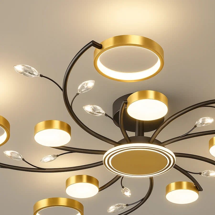 Lustra LED Flippy KARINA 68W 10 Elementele Auriu — imagine 6