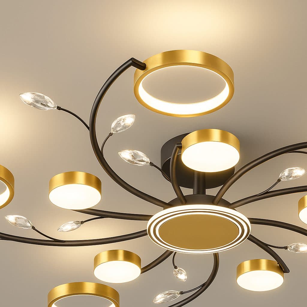 Lustra LED Flippy KARINA 68W 10 Elementele Auriu — imagine 8