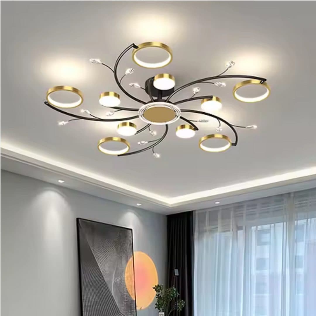 Lustra LED Flippy KARINA 68W 10 Elementele Auriu — imagine 9