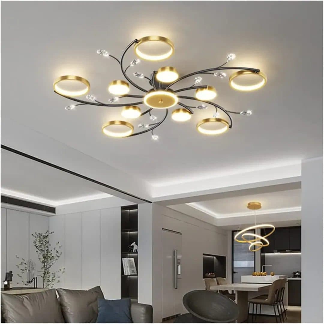 Lustra LED Flippy KARINA 68W 10 Elementele Auriu — imagine 12