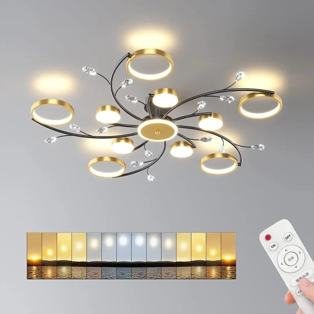 Lustra LED Flippy KARINA 68W 10 Elementele Auriu — imagine 13