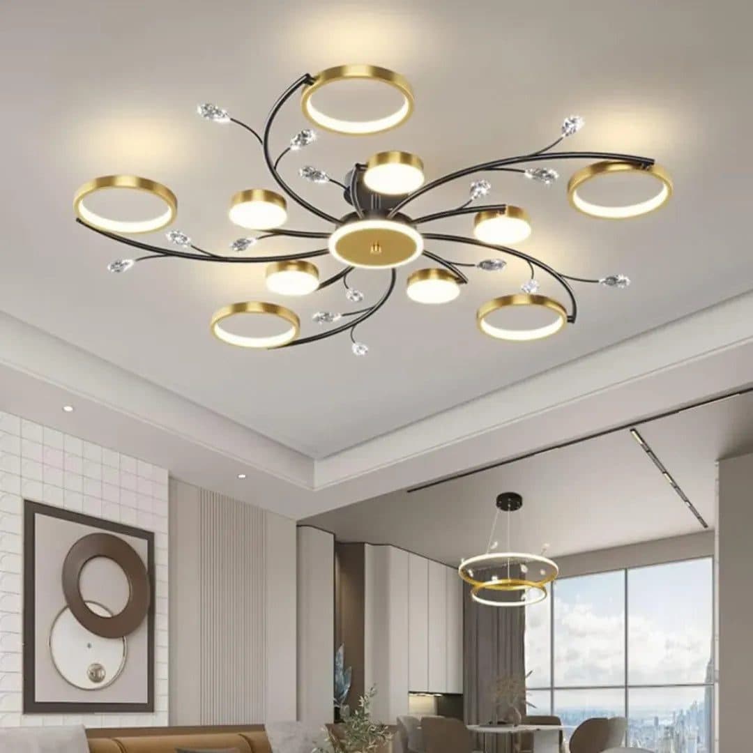 Lustra LED Flippy KARINA 68W 10 Elementele Auriu — imagine 14