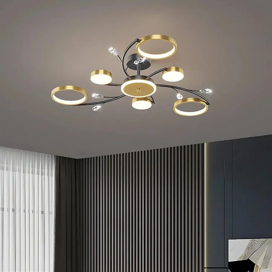 Lustra LED Flippy KARINA 31W 6 Elementele Auriu — imagine 1