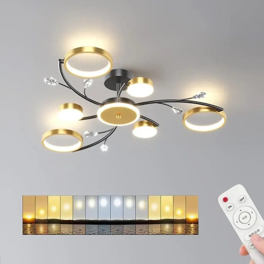 Lustra LED Flippy KARINA 31W 6 Elementele Auriu — imagine 3
