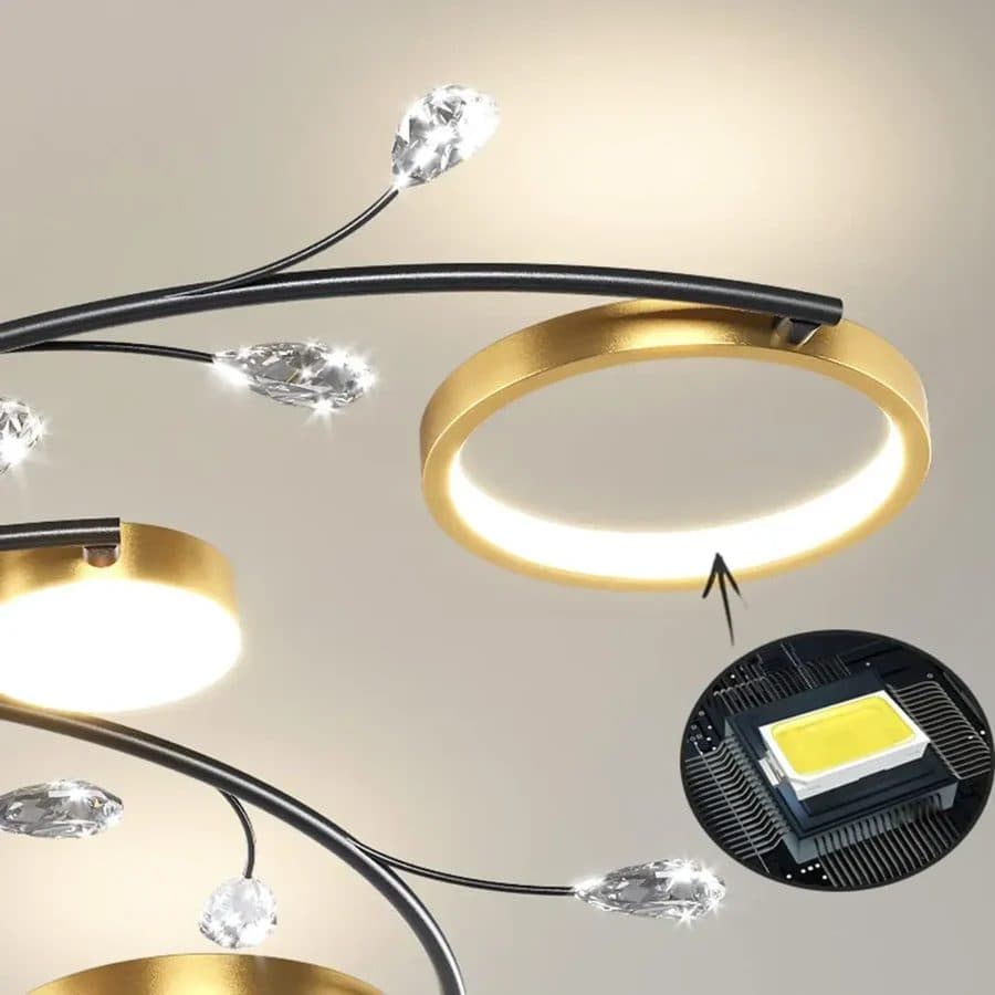 Lustra LED Flippy KARINA 31W 6 Elementele Auriu — imagine 4