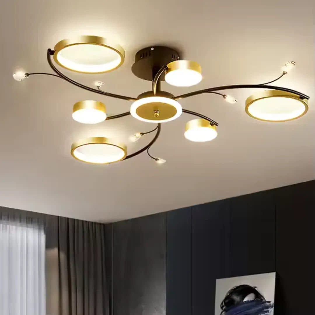Lustra LED Flippy KARINA 31W 6 Elementele Auriu — imagine 6