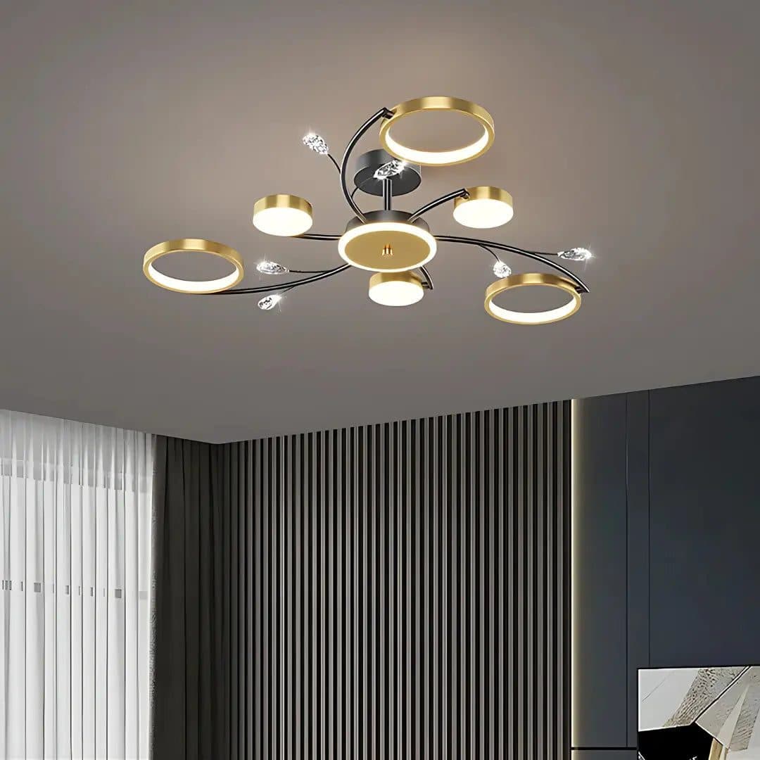 Lustra LED Flippy KARINA 31W 6 Elementele Auriu — imagine 9