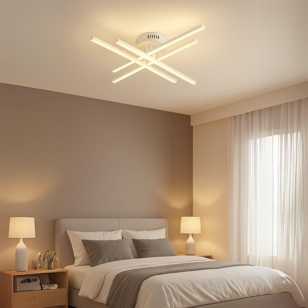 Lustra LED Flippy cu Telecomanda 54W 4 Elemente Alb — imagine 8