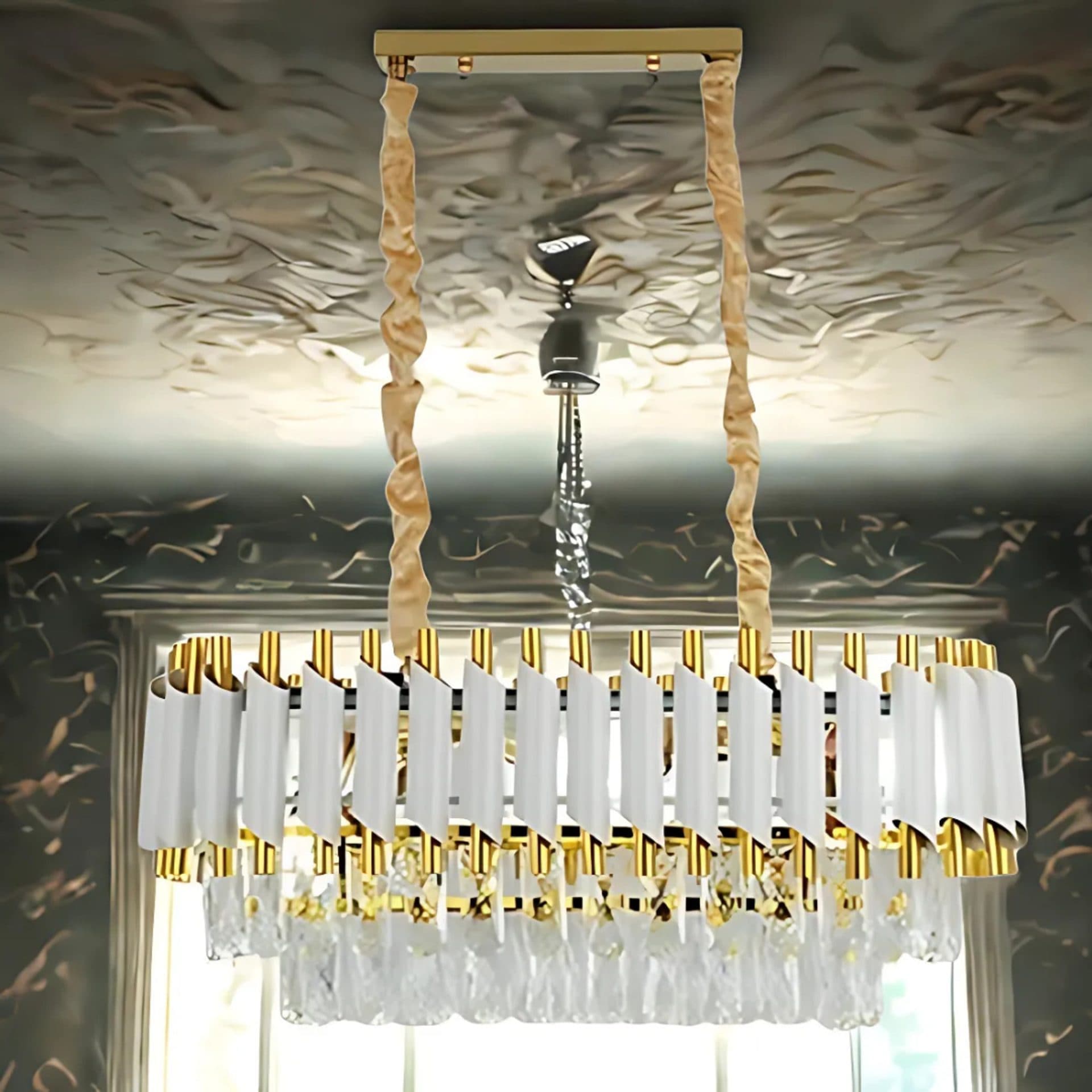 Candelabru Flippy Cristal VERSAILLES Regalis, 80cm, 10x E14, Alb, Inaltime reglabila — imagine 3