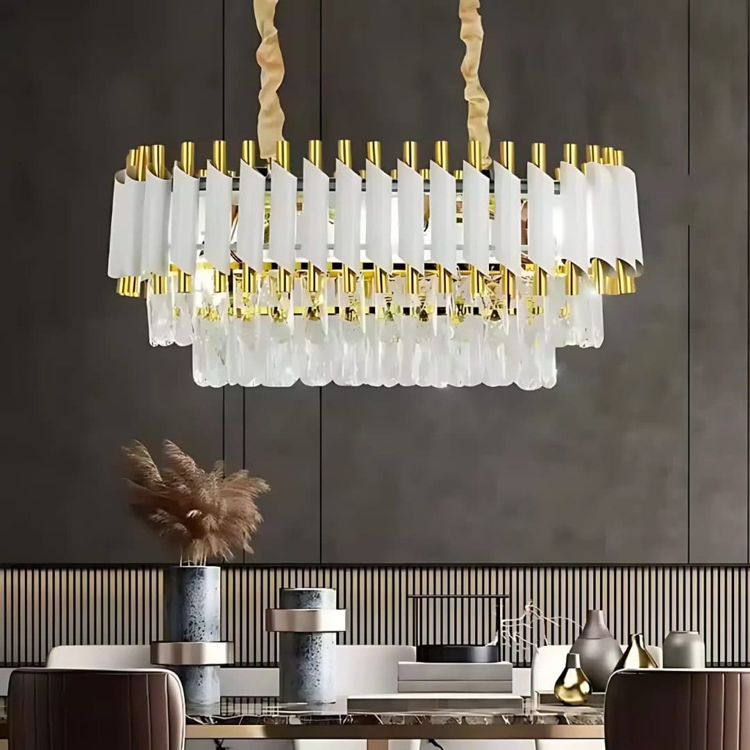 Candelabru Flippy Cristal VERSAILLES Regalis, 80cm, 10x E14, Alb, Inaltime reglabila — imagine 4