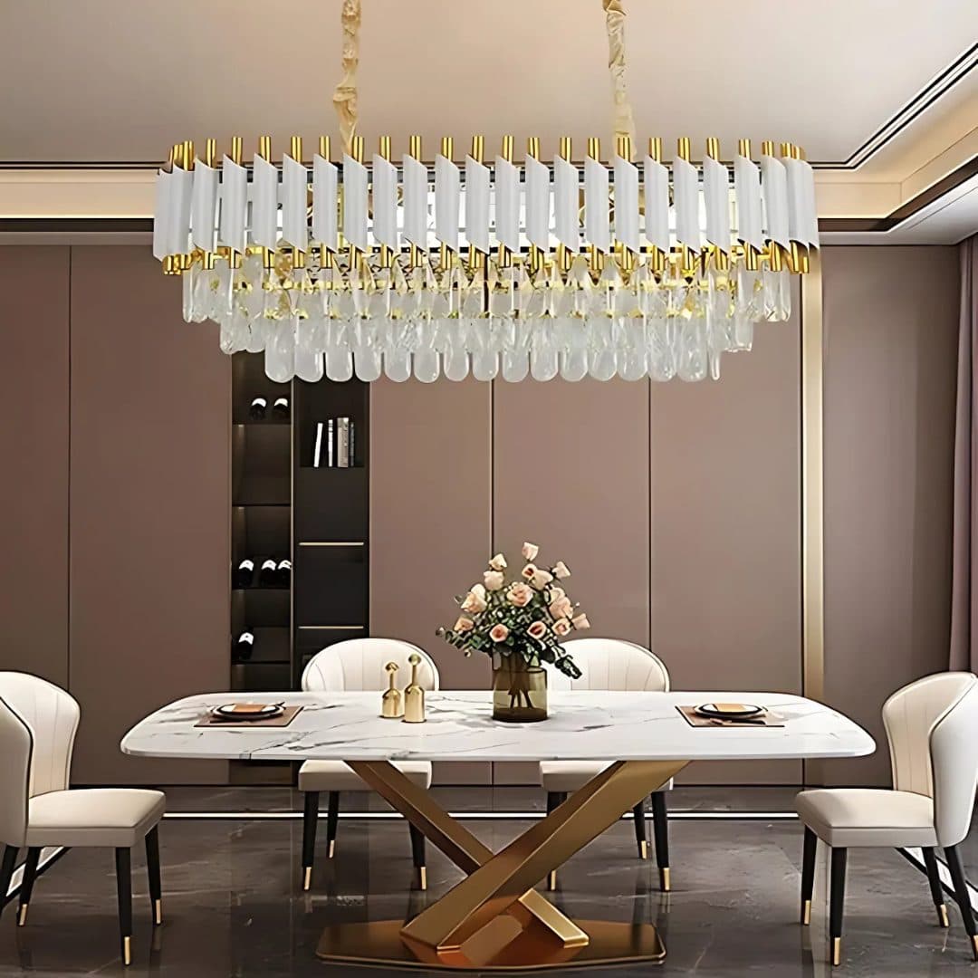 Candelabru Flippy Cristal VERSAILLES Regalis, 80cm, 10x E14, Alb, Inaltime reglabila — imagine 5