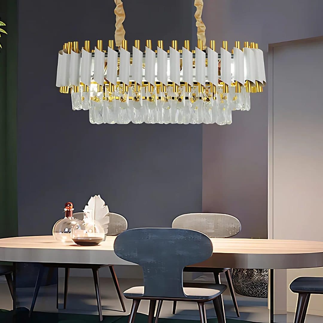 Candelabru Flippy Cristal VERSAILLES Regalis, 80cm, 10x E14, Alb, Inaltime reglabila — imagine 7