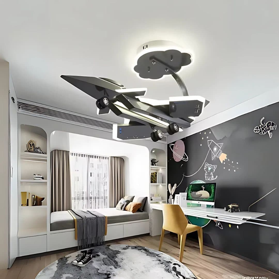 Lustra LED Flippy Design avion 100W Gri Aeronautic — imagine 7