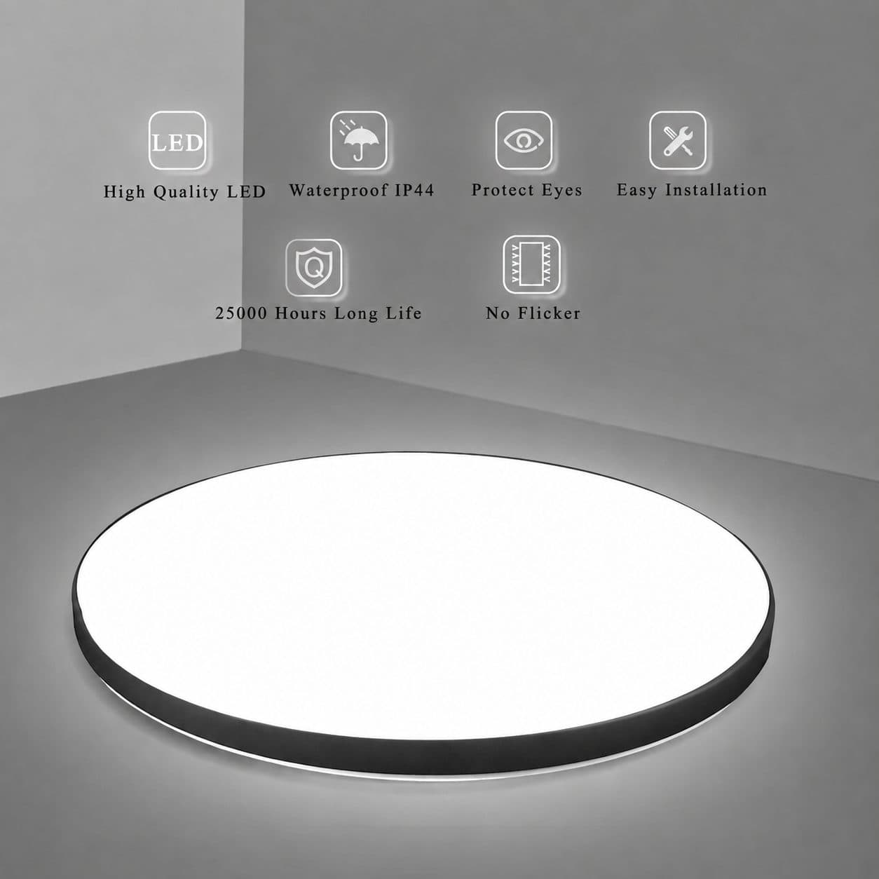 Plafoniera LED Flippy SOLIS 47cm 69W Lumina Rece Alb — imagine 8