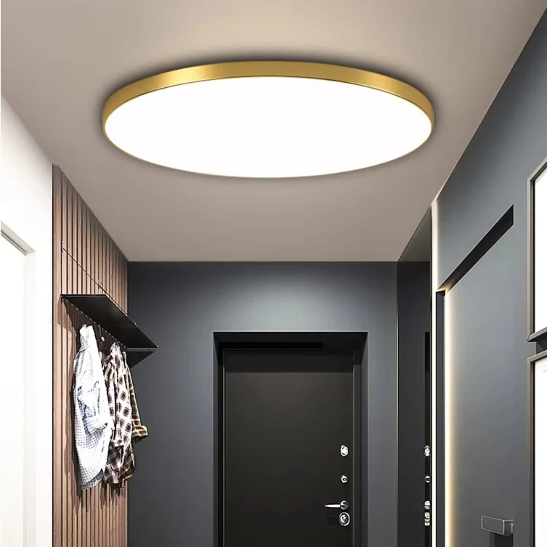 Plafoniera LED Flippy SOLIS 47cm 70W Lumina Rece 6000K Auriu — imagine 2