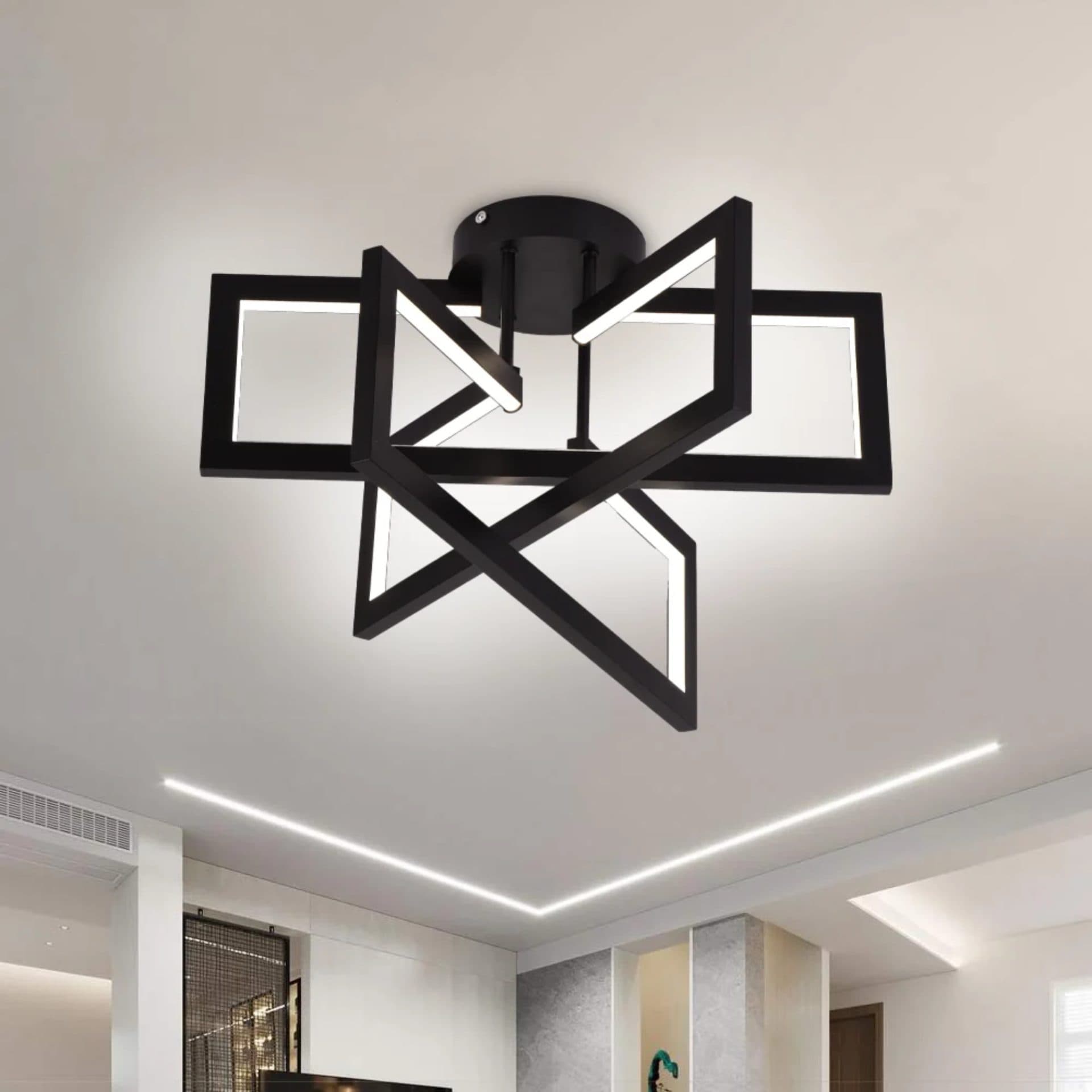 Lustra LED Flippy 72W 3 Elementi Dimabila Negru LT750/3BK — imagine 1