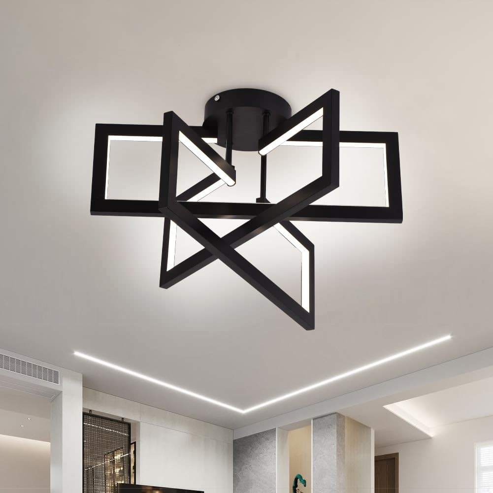 Lustra LED Flippy 72W 3 Elementi Dimabila Negru LT750/3BK — imagine 5