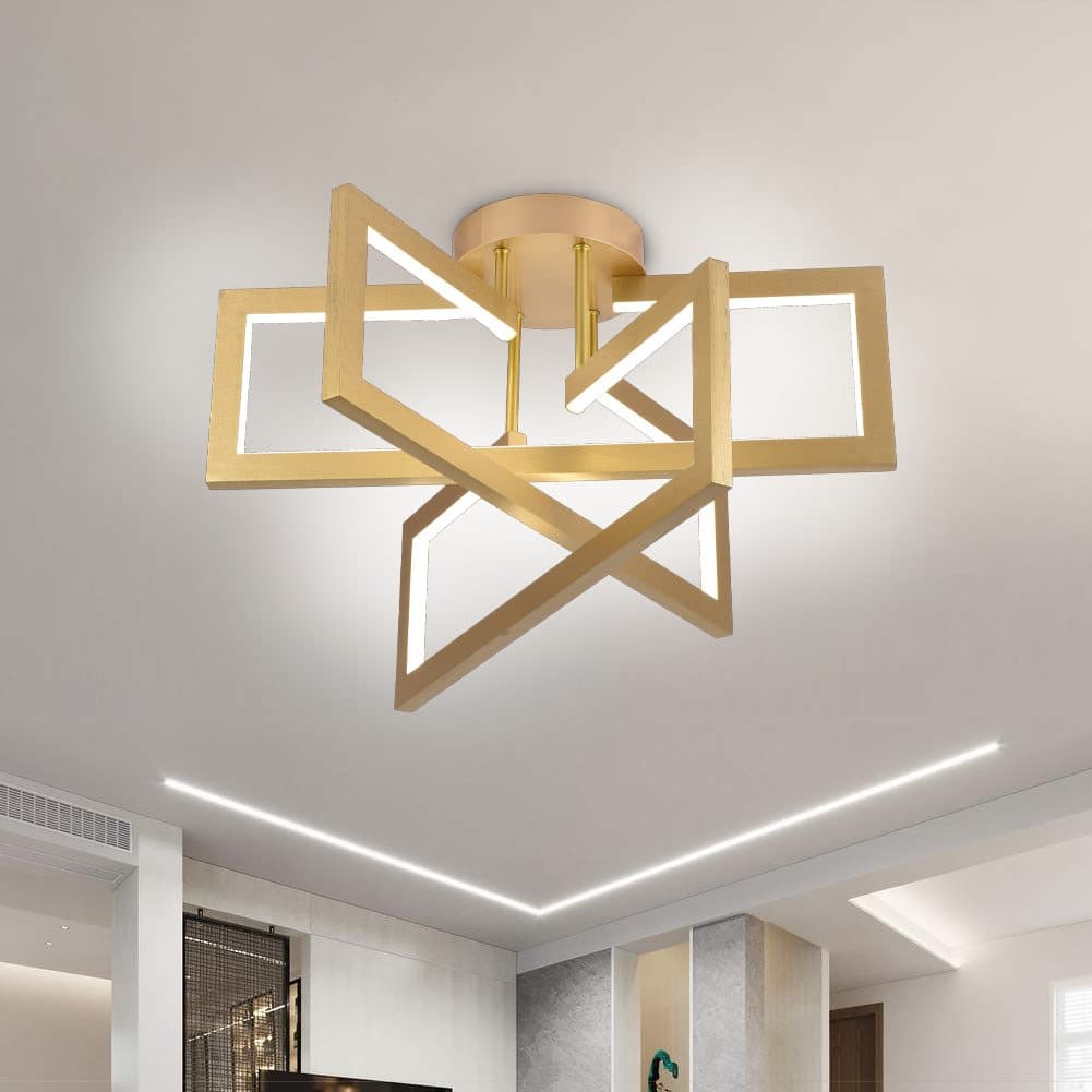 Lustra LED Flippy 71W 3 elemente Dimabila Auriu — imagine 6